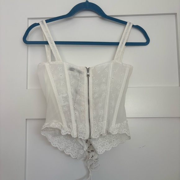 NWT Miaou Deville Lace Up Eyelet Corset Top - Picture 7 of 7